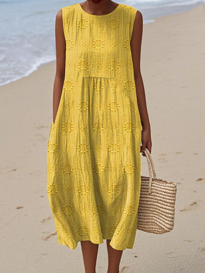 Robe Midi Sans Manches – Liberté Aérée, Charme Quotidien