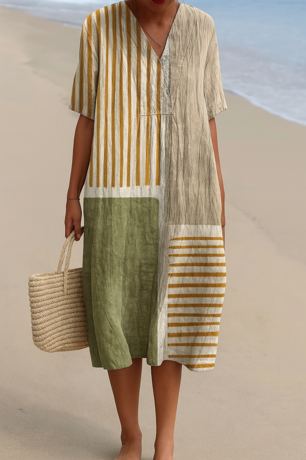 Robe Inspirée par l'Art – Une Beauté Naturelle qui Captive