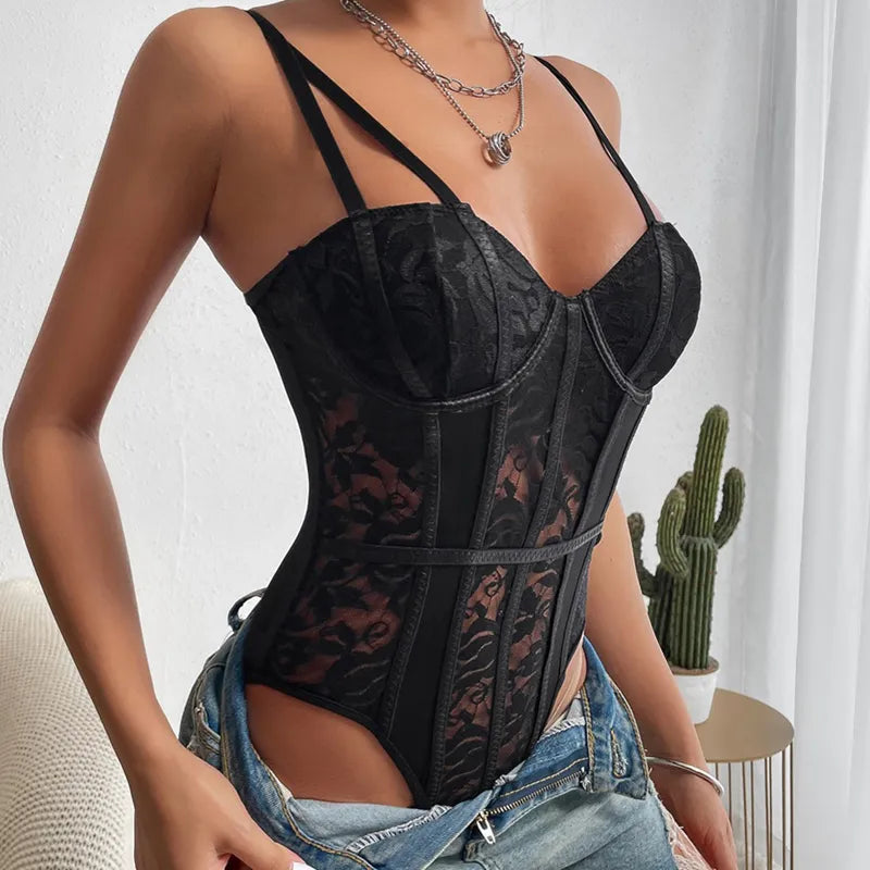 Celina | Body corsetto ricamato