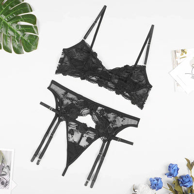 Natalia | Set di lingerie francese da 3 pezzi
