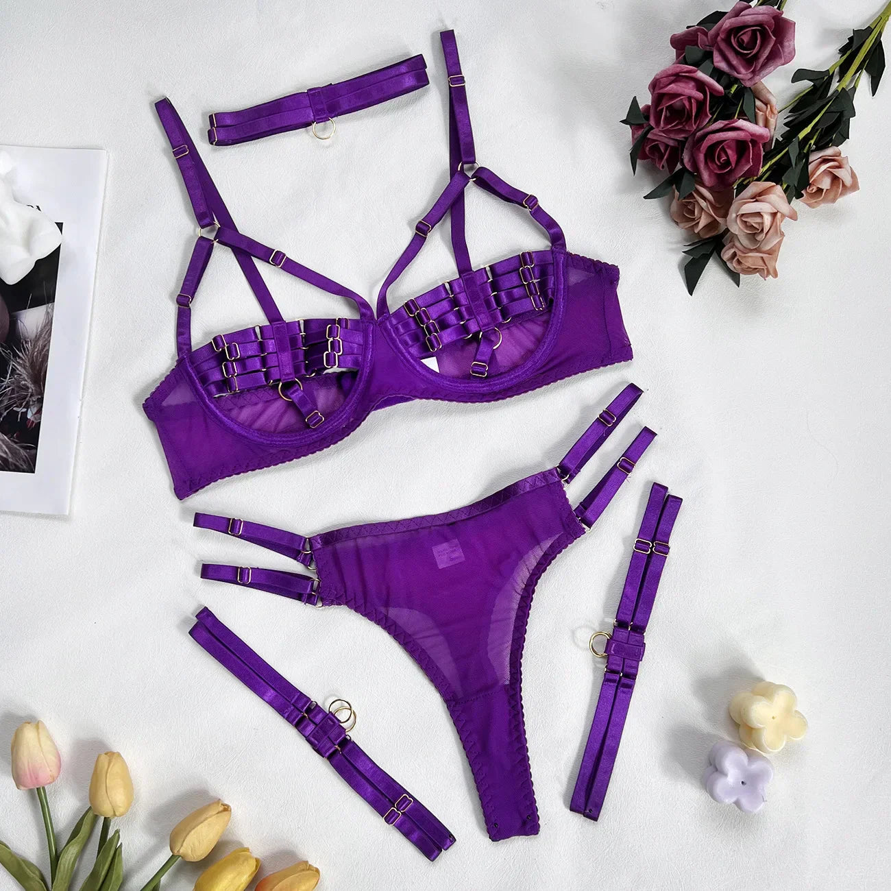 Amanda | Completo intimo 4 pezzi