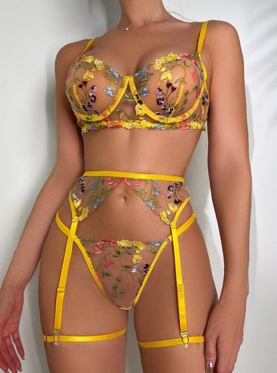 Margherita | Set di lingerie francese da 3 pezzi