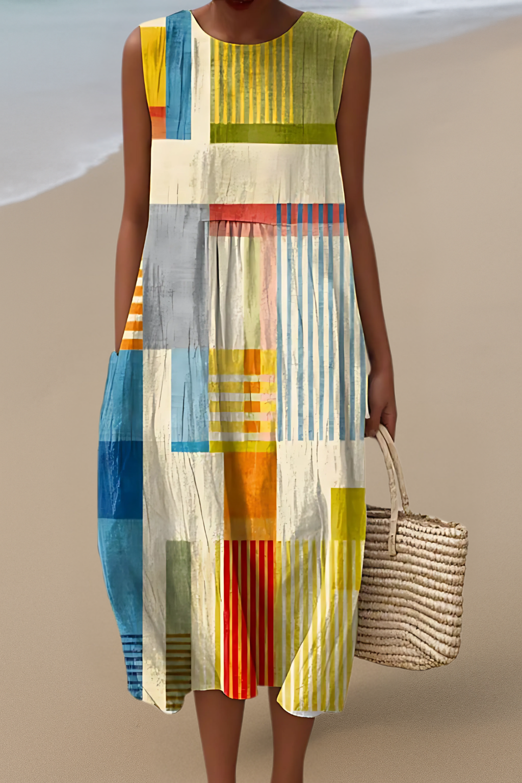 Robe sans manches – Charme simple pour les journées ensoleillées