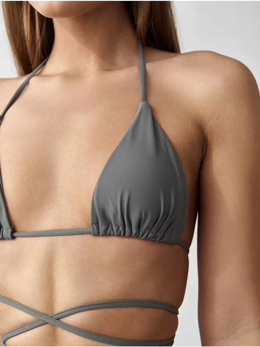 Azzurra | Costume da bagno con spalline triangolari
